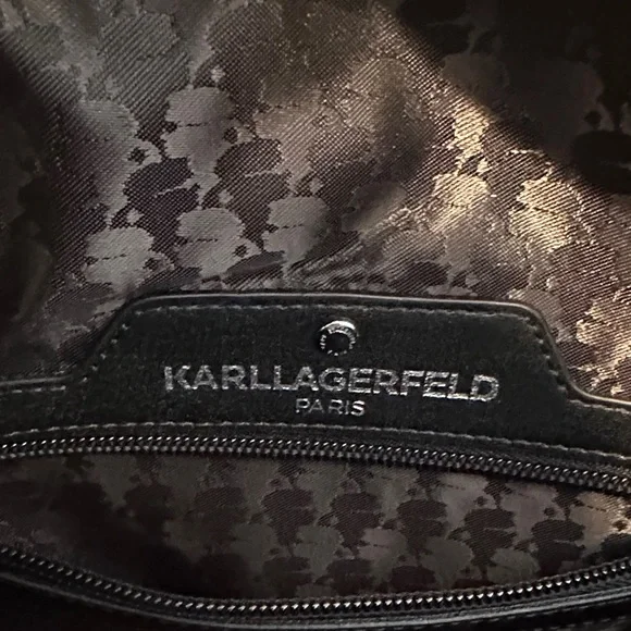 Karl Lagerfeld Turquoise and Black Tote - Picture 9 of 15